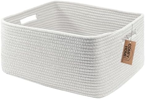 COMFY-HOMI Cotton Rope Woven Basket by COMFY-HOMI