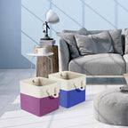 Geiserailie 6 Pcs 11 x 11 Inch Cube Storage Bins Fabric Storage Organizer Bins - Image 5