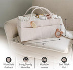 PUTSKA Baby Diaper Caddy Organizer, Felt Nursery Basket, Extra Large - Image 2