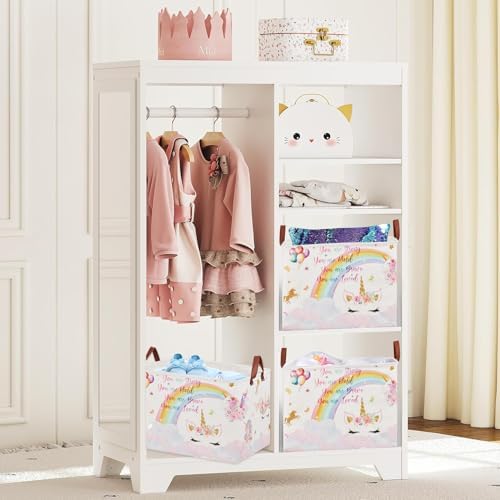 Unicorn Gift Bag Pink Kids Laundry Basket Rainbow Cloud Unicorn Nursery Decor - Image 7