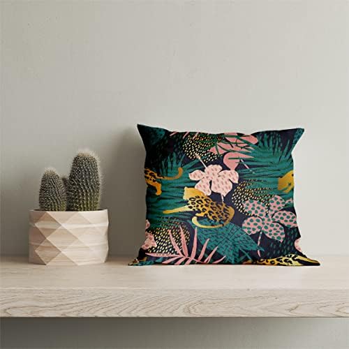 KongMoTree Leopard Decorative Throw Pillow Covers, Cheetah Print Pillowcase - Image 4