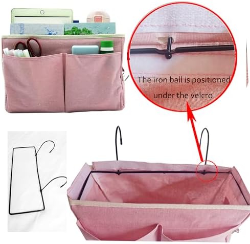 Bedside Caddy Bedside Hanging Storage Basket Multi-Function Organizer Caddy - Image 4