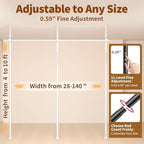 Room Divider for Room Separation, 4-10ft 28-140inch Adjustable Temporary - Image 2