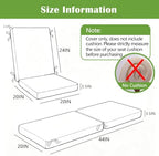 Outdoor High Back Chair Cushion Cover - Image 2