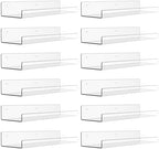 upsimples 12 Pcs 15" Acrylic Shelves by upsimples