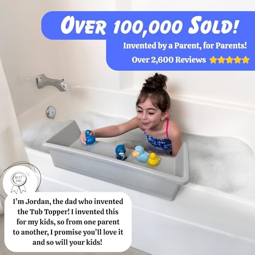Tub Topper Mini Bathtub Splash Guard & Bath Shelf - Image 6