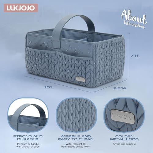 Luxurious Baby Diaper Caddy, Nursery Storage Basket - Image 4