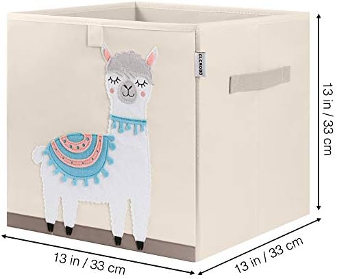13 Inch Animal Cube Storage Bins, Foldable Fabric Kids Toy Box & Toy Chest - Image 2
