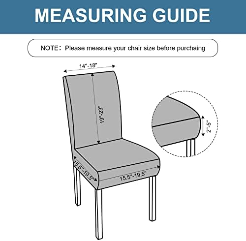 Genina Waterproof Dining Chair Covers Set of 4 Parsons Chair Slipcovers - Image 4
