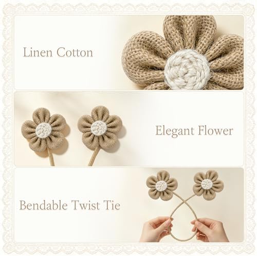 VIS'V Curtain Tiebacks, Twisted Boho Curtain Holdbacks - Image 3