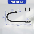 12PCS Curtain Tie Back Hooks, Metal Curtain Holdbacks Side Tiebacks Wall Mounted - Image 2