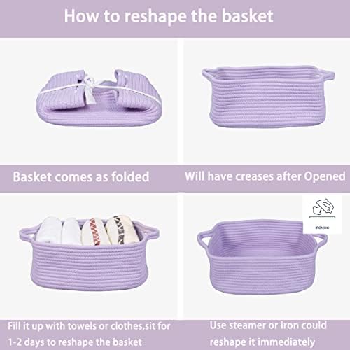 XUANGUO Medium Woven Cotton Rope Storage Basket - Image 7