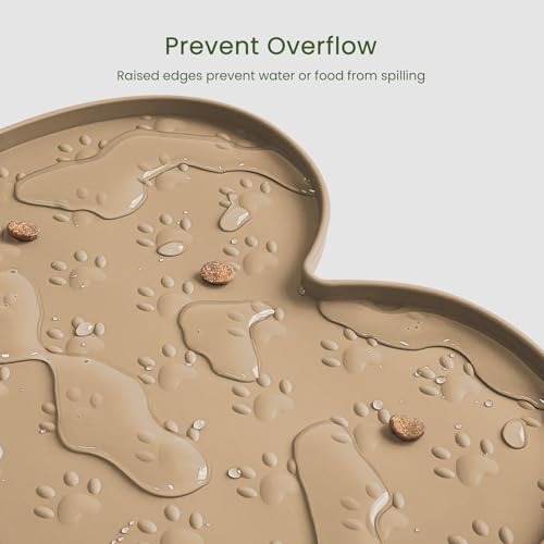 PWTAA Dog Food Mat Anti-Slip Silicone Dog Bowl Mat Thicker Pet Placemat - Image 5