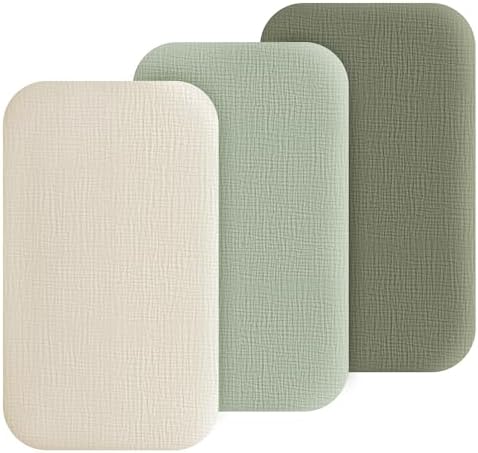 3 Pack Cotton Muslin Baby Bassinet Fitted Sheet by Coreeky