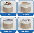 Temary Cube Storage Bins 11 x 11 Fabric Storage Baskets 4 Pack Storage Cubes - Image 5