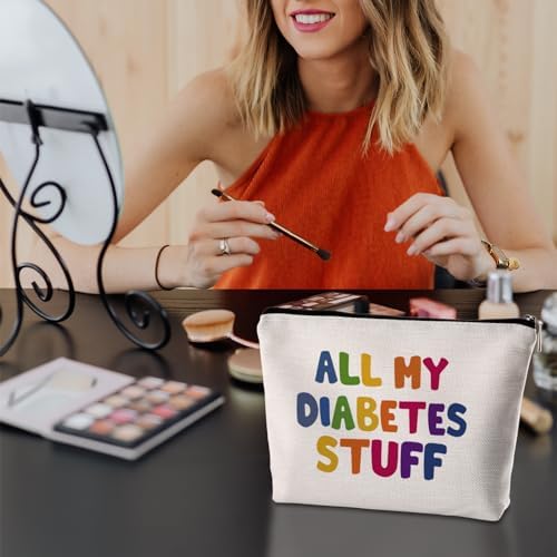 All My Diabetes Stuff Travel Cosmetic Bag Funny Diabetic Supplies Bag Gifts - Image 5