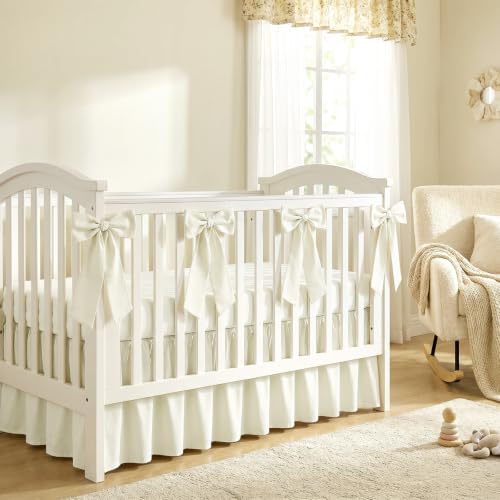 Smoothnovelty Beige Crib Bed Skirts by SmoothNovelty