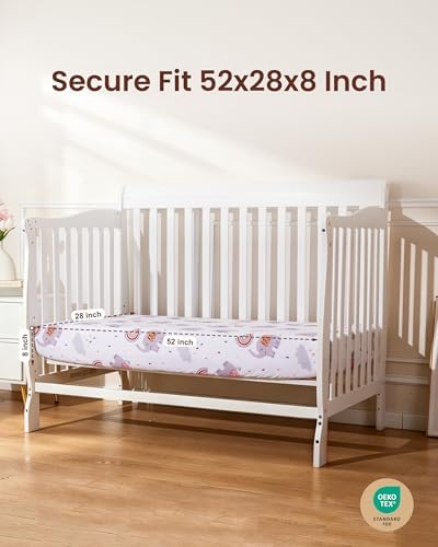 Baby Crib Sheets for Boys Girls, Toddler Bed Sheets Fitted for 52x28 Inch - Image 2