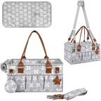 Moteph Diaper Caddy with Changing Mat, Large Baby Diaper Caddy Organizer with by MOTEPH
