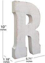 Large Wood Letter Distressed White Wash Alphabet Wall Décor Monogram Letter - Image 3