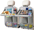 Car Backseat Organizer with Tablet Holder, 6 Storage Pockets Foldable Table by EtreJeune