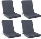 Summsun 4-Pack High Back Outdoor Chair Cushions, 20 x 20 Inch, Dark Grey by SUMMSUN