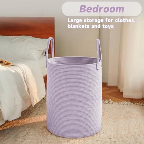 JMvicyroam 80L Cotton Rope Laundry Basket Hamper - Image 4