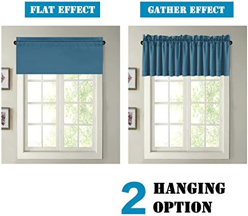 H.VERSAILTEX Blackout Valances for Windows, Kitchen Valance Curtains for Living - Image 6