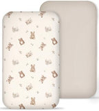 Muslin Bedside Bassinet Sheets 2 Pack by Meowcards