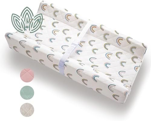 Organic Cotton Covered Contoured Baby Changing Pad | Waterproof Foam Mattress by Modera