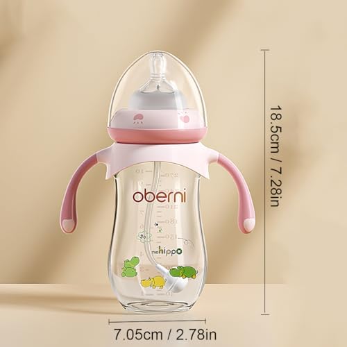 Oberni Baby Bottles, Weighted Straw Toddler Milk Bottles - Image 2