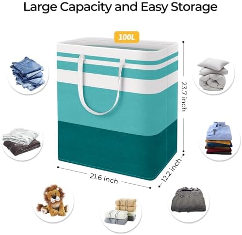 HomeHacks 2 Pack Large Laundry Baskets, Laundry Hampers Bags - Image 4