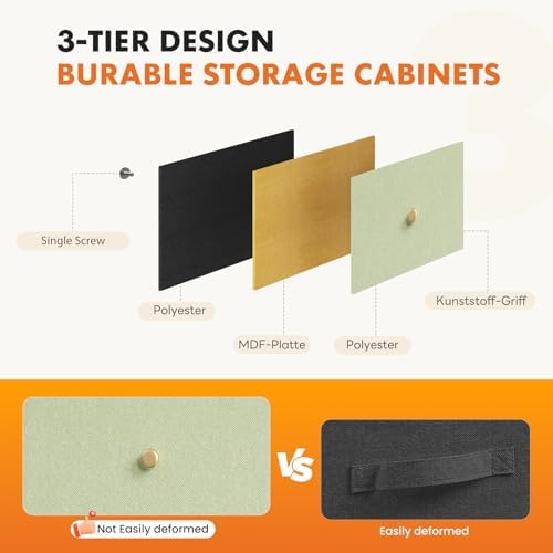 Sweetcrispy 8 Drawer Fabric Dresser, Tall Storage Tower - Image 6