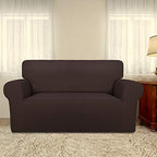 PureFit Stretch Loveseat Covers Fleece Couch Covers - Image 2