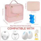 Wearable Breast Pump Bag with Cooler Compartment Fits - Image 2