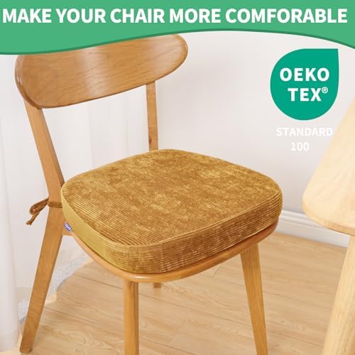 2.5" Thick Chair Cushions for Dining Chair, Corduroy High Density Foam Kitchen - Image 7