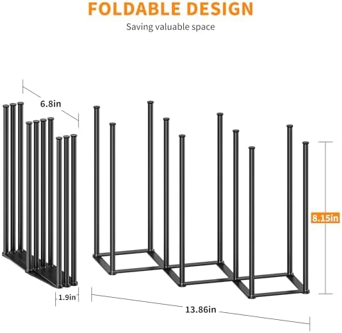 Foldable Baby Bottle Drying Rack-10 Poles Water Bottle Organizer - Image 2
