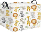 Rectangular Woodland Animal Basket Kids Baby Storage Basket Storage Bin by HIYAGON