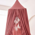 Mengersi Bed Canopy for Girls, Ruffled Canopy Bed Curtains Canopy for Girls Room - Image 4