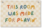 Playroom Wall Decor, Playroom Decor Hanging Linen Banner, Play Room Wall Decor by Unknown