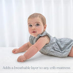 HALO Breathable Crib Mattress Cover – Quilted Mesh, Waterproof, Universal Fit - Image 3