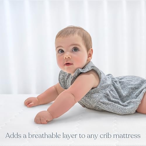 HALO Breathable Crib Mattress Cover – Quilted Mesh, Waterproof, Universal Fit - Image 3