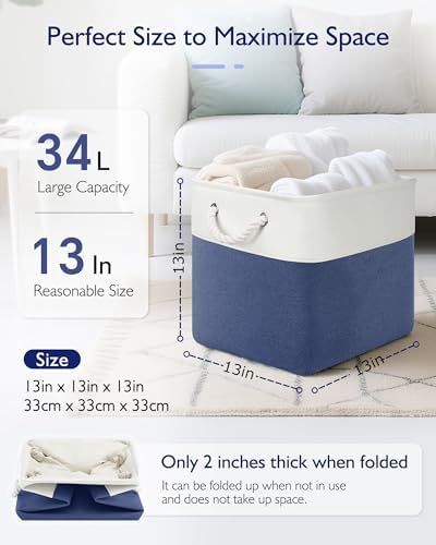 Patvingot 13-Inch Fabric Cube Storage Bins - Image 2