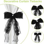 4Pcs Bow Curtain Tiebacks, Elegant Bow Butterfly Curtain Tiebacks - Image 4