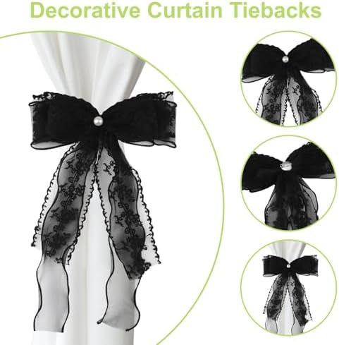 4Pcs Bow Curtain Tiebacks, Elegant Bow Butterfly Curtain Tiebacks - Image 4
