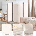 Room Divider 4 Panel Folding Privacy Screen w/ 3 Wide Feet - Image 5