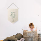 Qpenm Ocean Nursery Decor, Stay Wild Ocean Child Wall Hanging Canvas Banner - Image 3