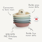 mushie Stackable Bath Boats Floating Toy | Made in Denmark - Image 2