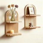 Artilady Boho Shelf Wall Decor, Wood Hanging Shelves by Artilady