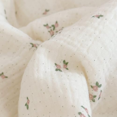 BuLuTu Floral Pillowcase Muslin Cotton, Standard Size 20"x26" - Image 3
